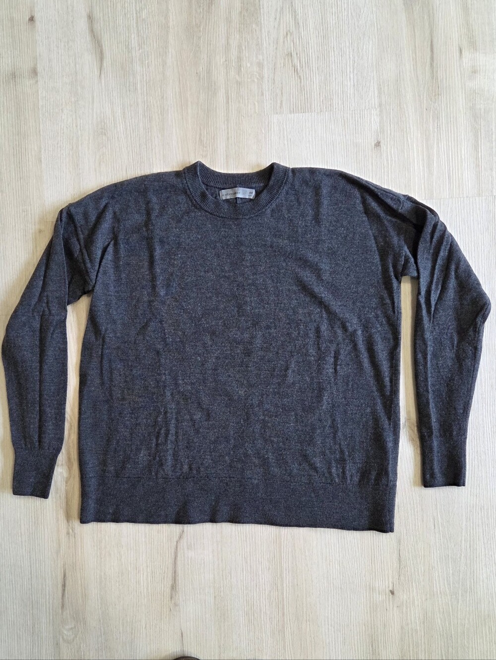 Icebreaker Sweater Wool Charcoal Color Size Medium